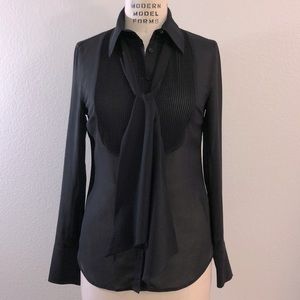 Karl Lagerfeld black shirt with detachable tie